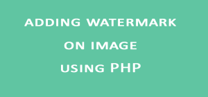 adding watermark on image using PHP