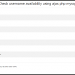 Check username availability using ajax php mysqli